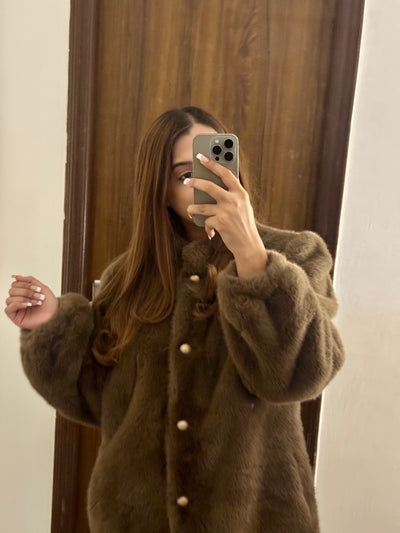 Luxury Rosemary Fur Coat Dress