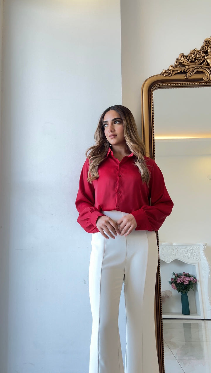 Sage Premium Satin Shirt