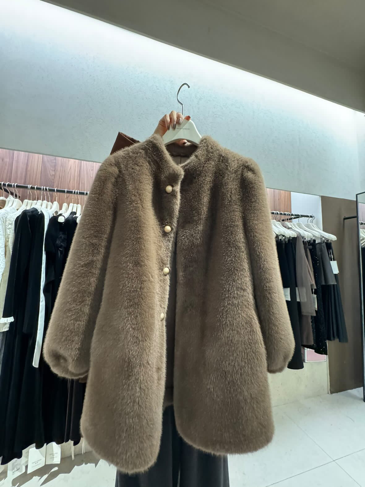 Luxury Rosemary Fur Coat Dress