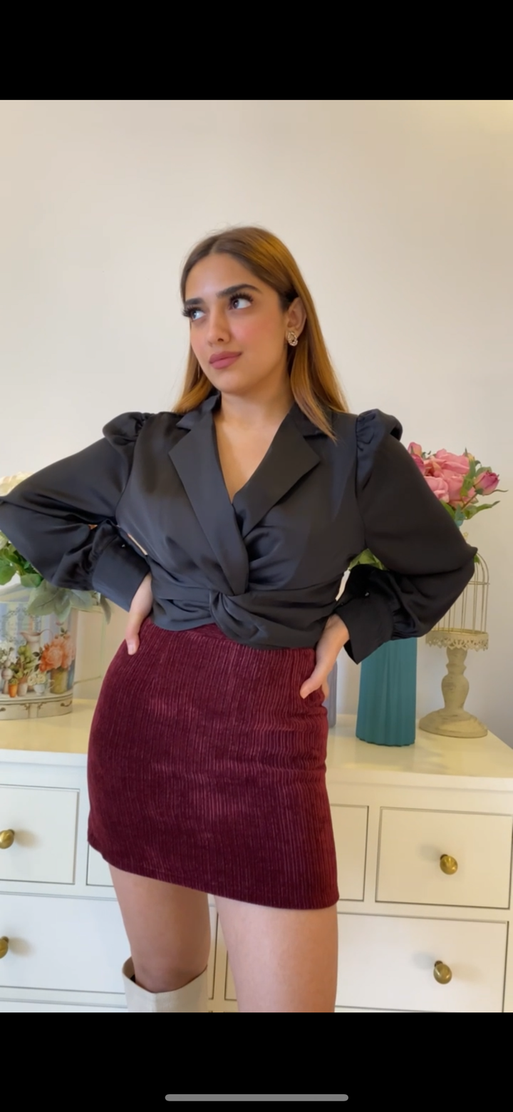 Allyn Velvet Skirt
