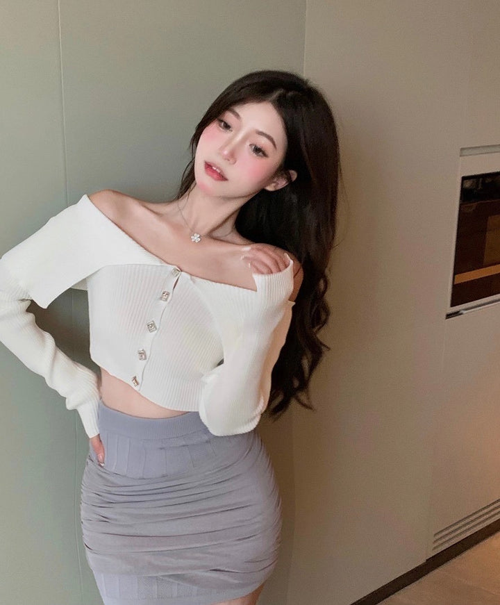 Althea Studded Buttoned Top