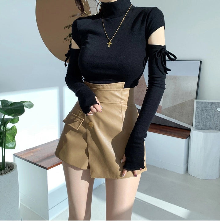 Melita Faux Leather Shorts