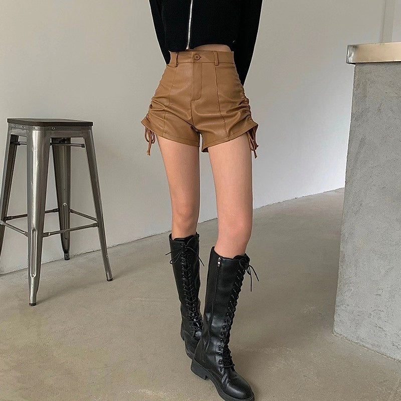 Aisla Faux Leather Shorts