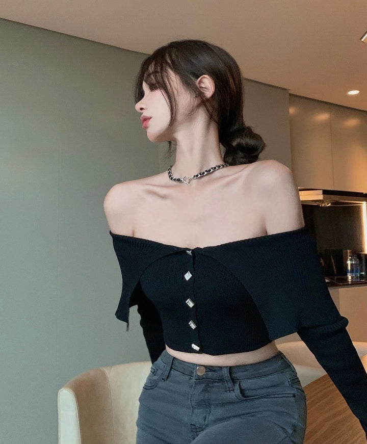 Althea Studded Buttoned Top