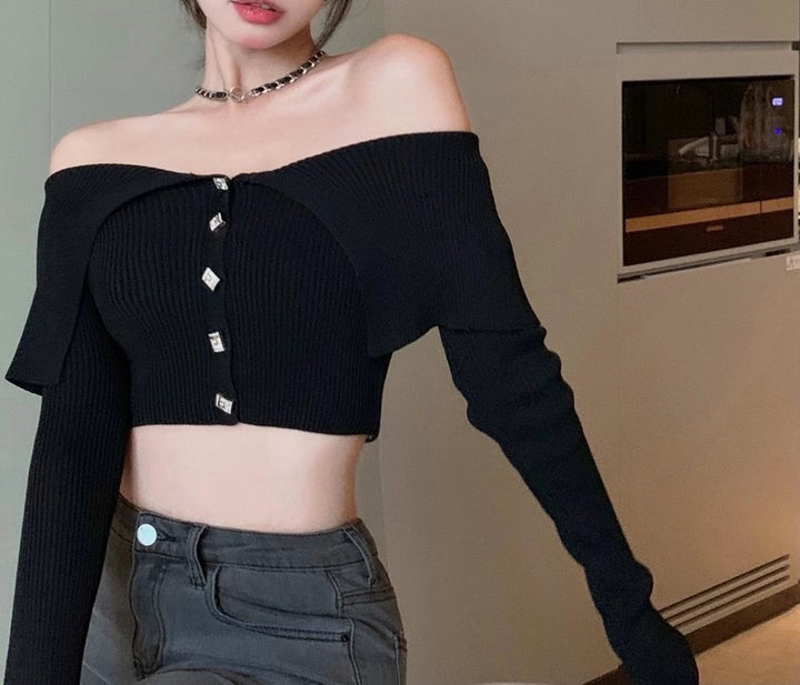 Althea Studded Buttoned Top