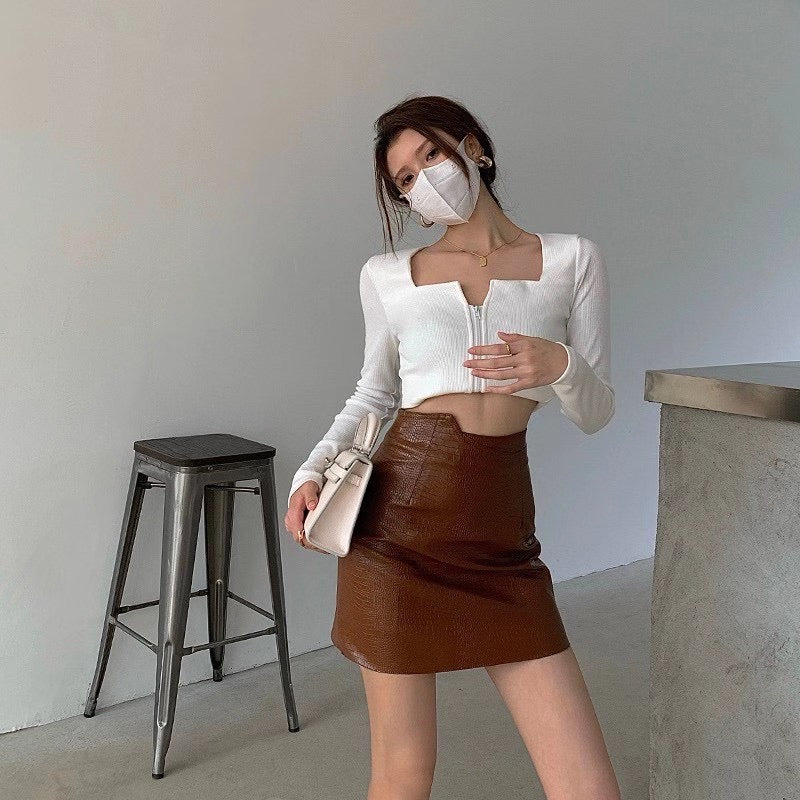 Airis Faux Leather Skirt