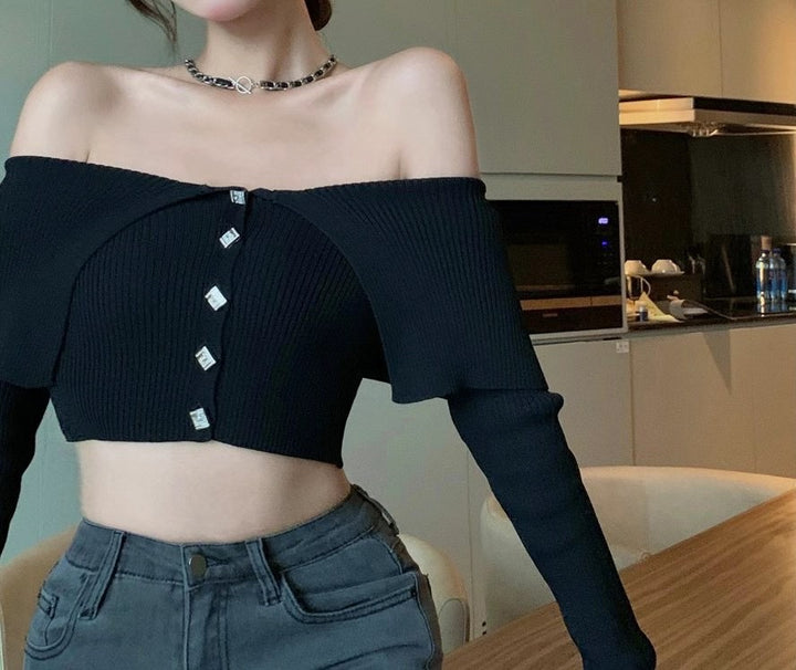 Althea Studded Buttoned Top